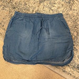Tie Waist Size Large denim Short Skirt